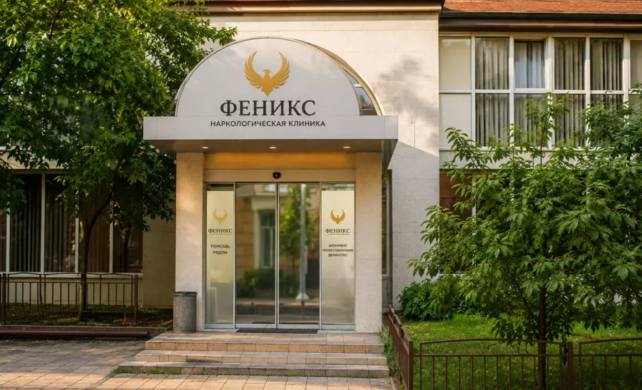 Вход в наркологическую клинику «Феникс» в Новосибирске